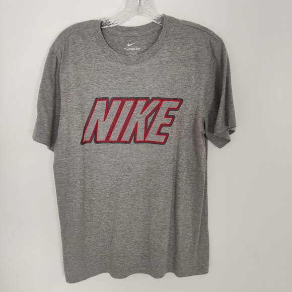 Nike Men's The Nike Tea T-shirt Silver Gray Size Small Casual Cotton Sporty - Picture 1 of 8